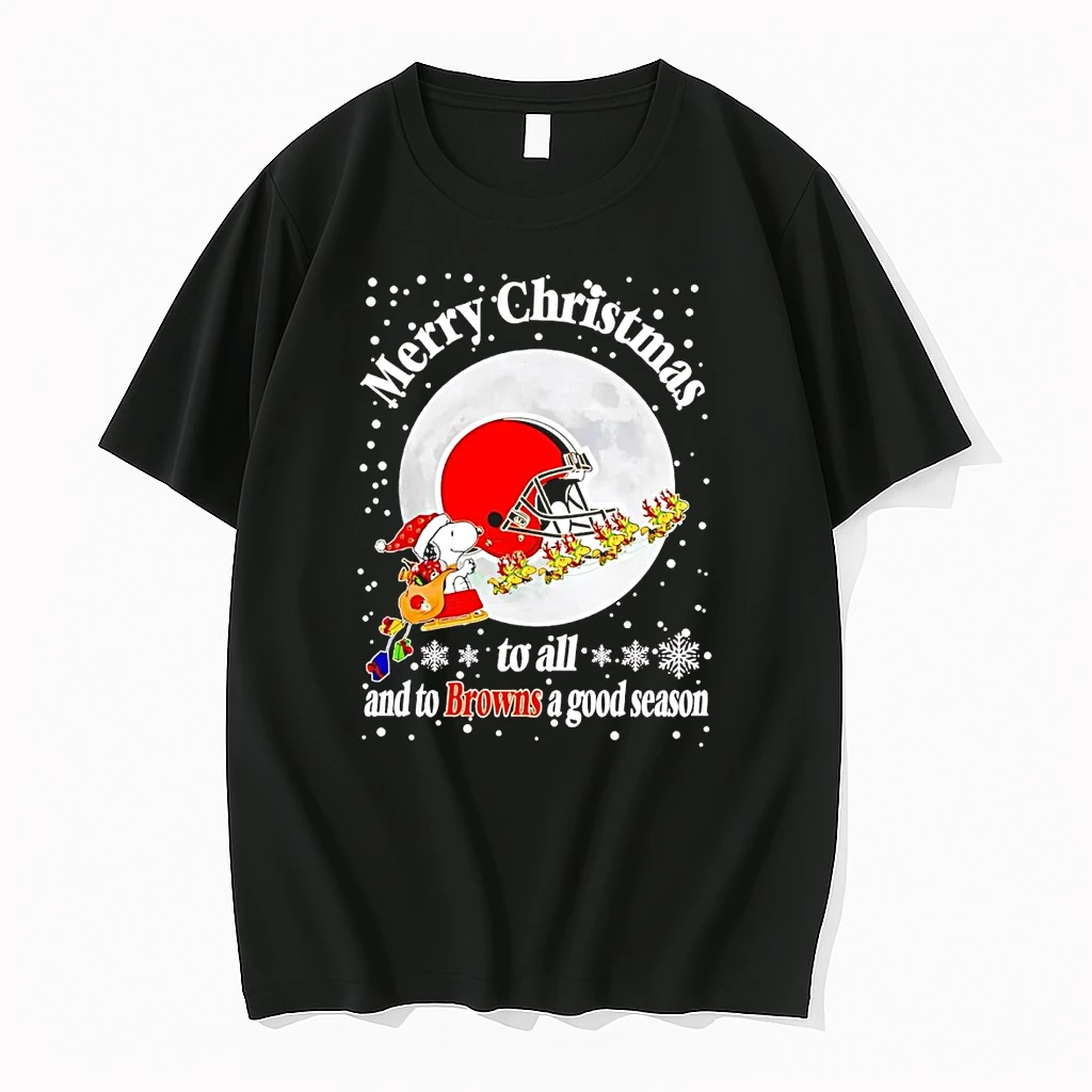 Snoopy Merry Christmas To All And To Cleveland Browns A Good Season Shirts