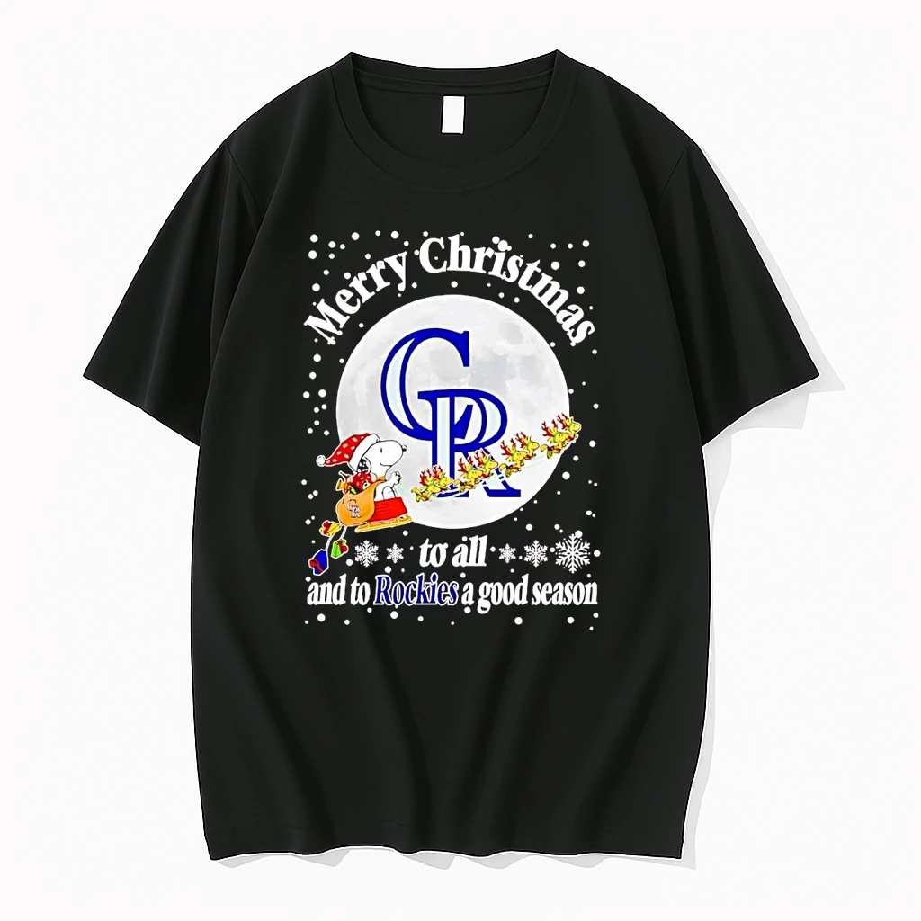 Snoopy Merry Christmas To All And To Colorado Rockies A Good Season Shirts