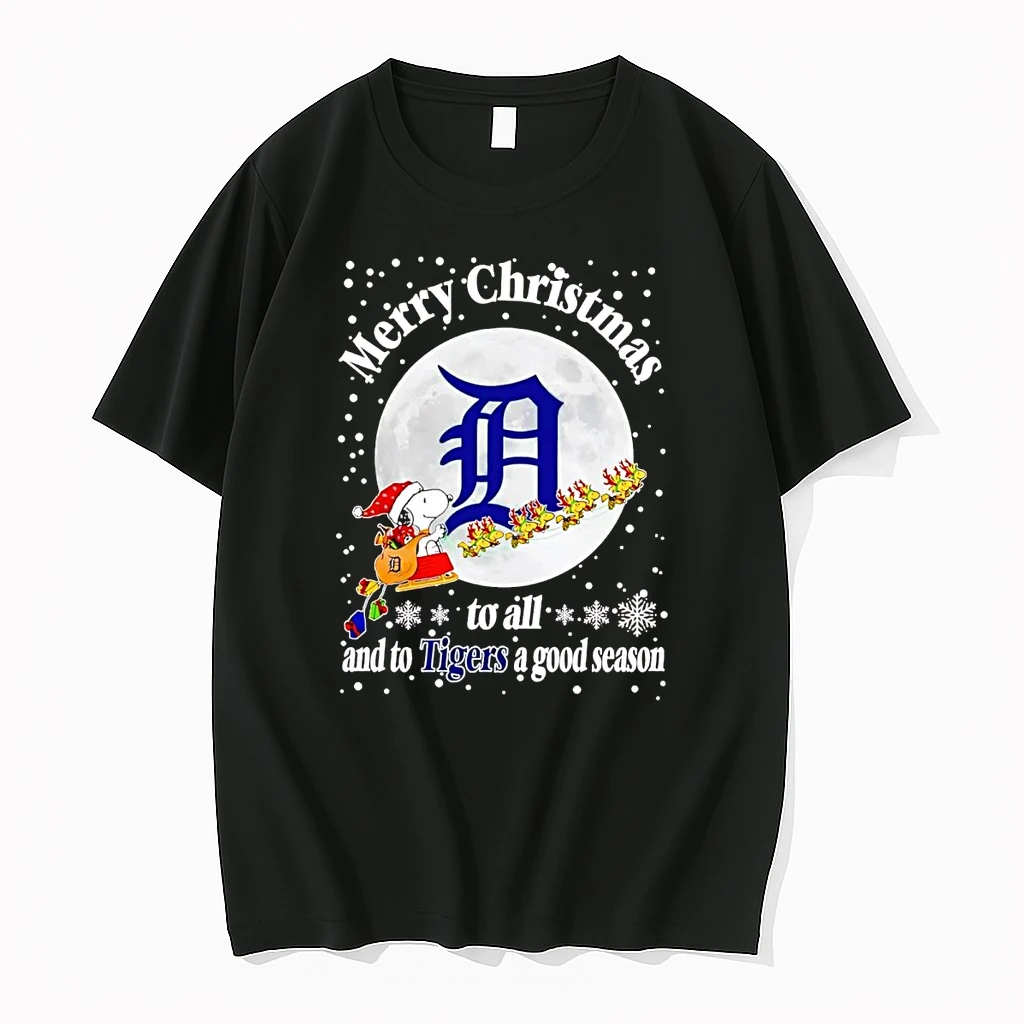 Snoopy Merry Christmas To All And To Detroit Tigers A Good Season Shirts