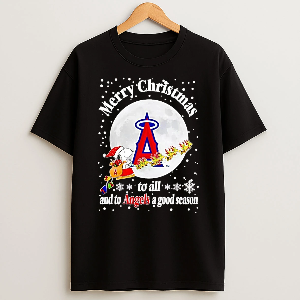 Snoopy Merry Christmas To All And To Los Angeles Angels A Good Season Shirts