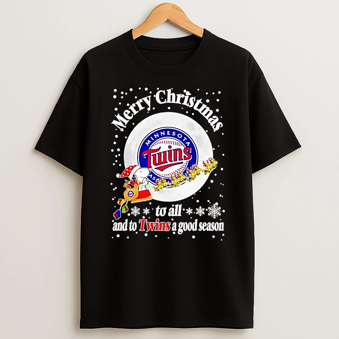 Snoopy Merry Christmas To All And To Minnesota Twins A Good Season Shirts