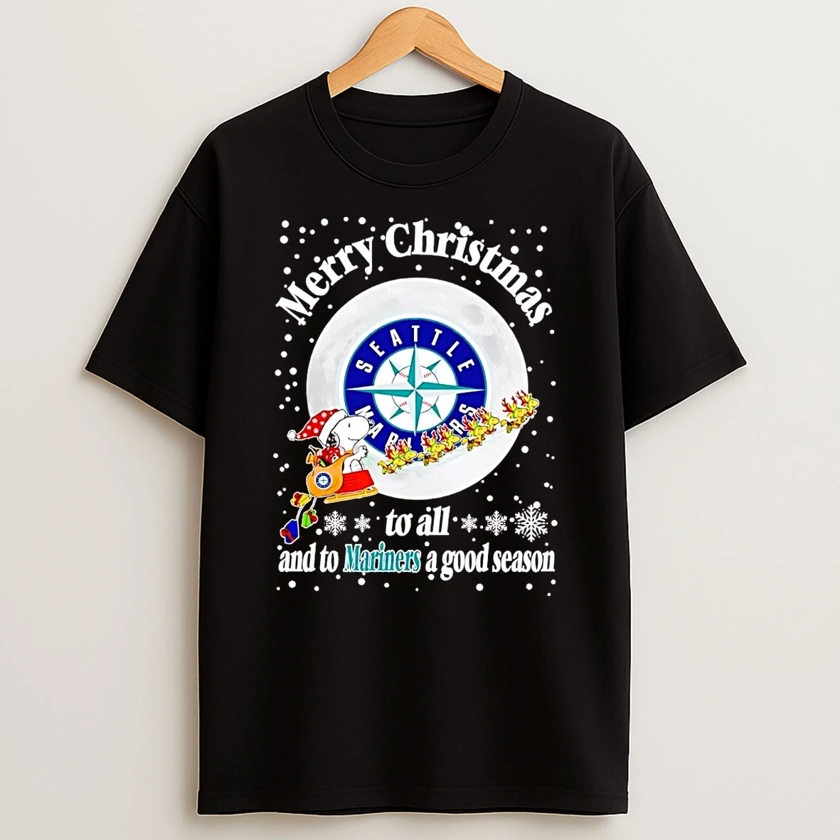 Snoopy Merry Christmas To All And To Seattle Mariners A Good Season Shirts