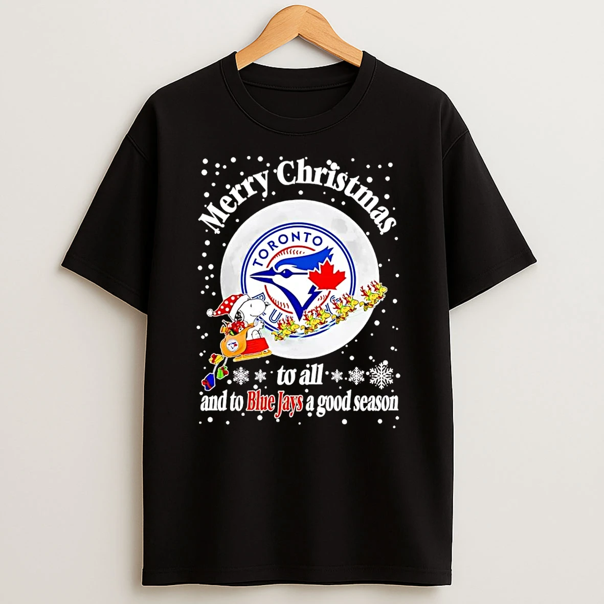 Snoopy Merry Christmas To All And To Toronto Blue Jays A Good Season Shirts