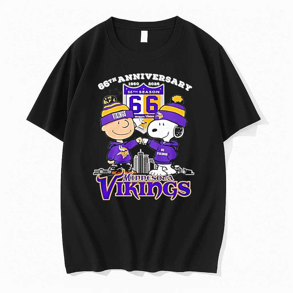 Snoopy Minnesota Vikings 66th Anniversary 1960 2026 City Skyline Shirts