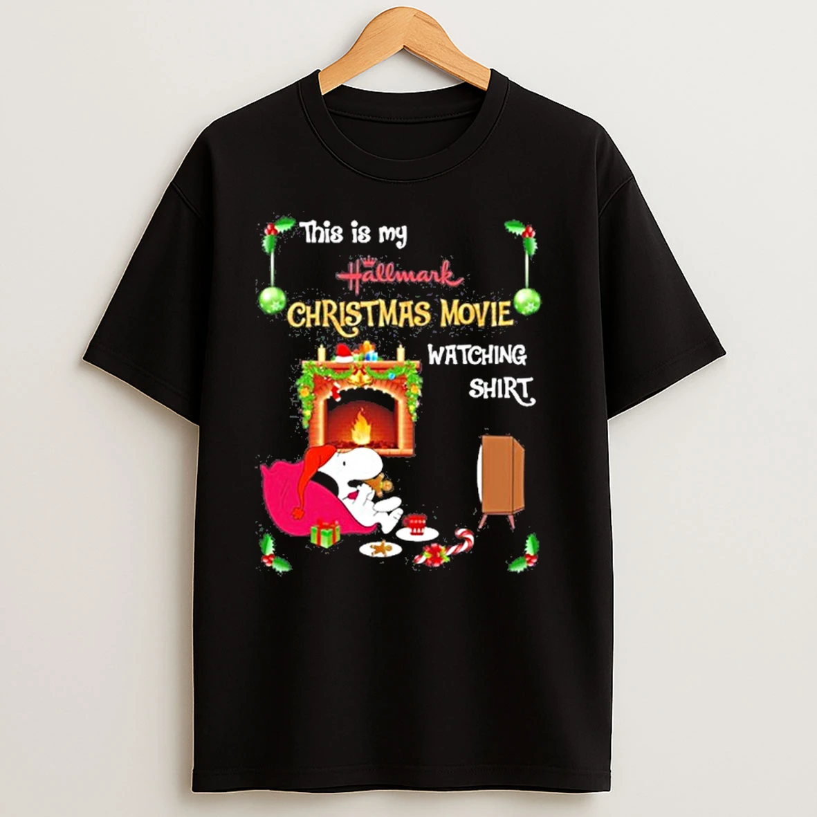 Snoopy This Is My Hallmark Christmas Movie Watching T Shirts