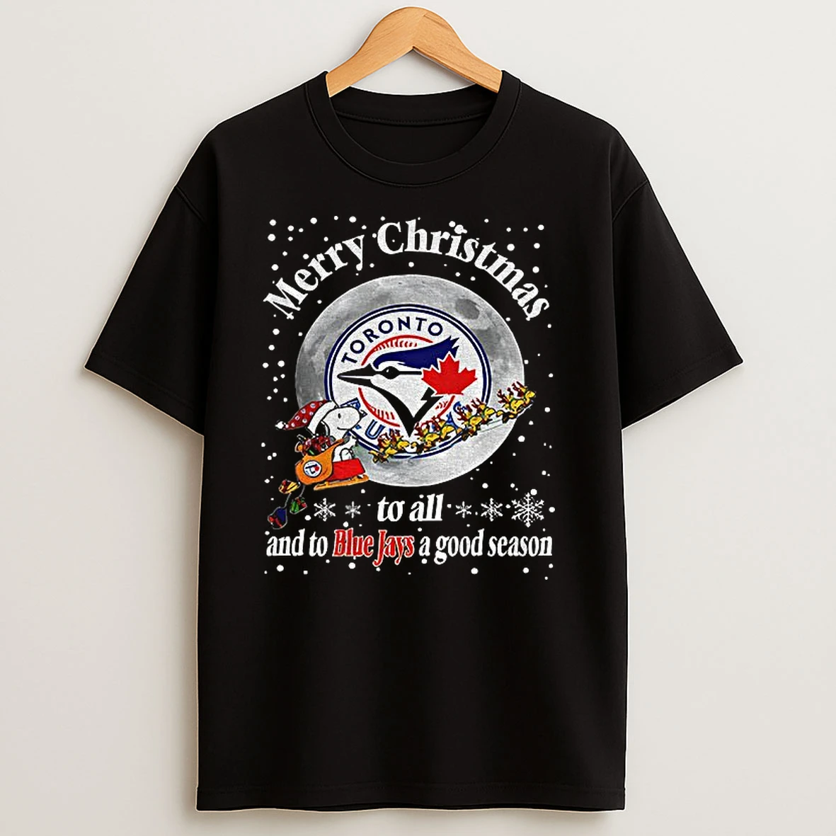 Snoopy Toronto Blue Jays Merry Christmas To All And To Blue Jays A Good Season Mlb Baseball T Shirts