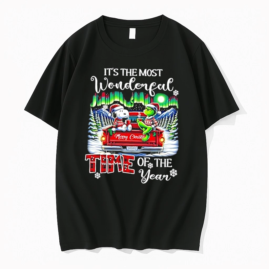 Snoopy And Grinch Its The Most Wonderful Time Of The Year Christmas Shirts