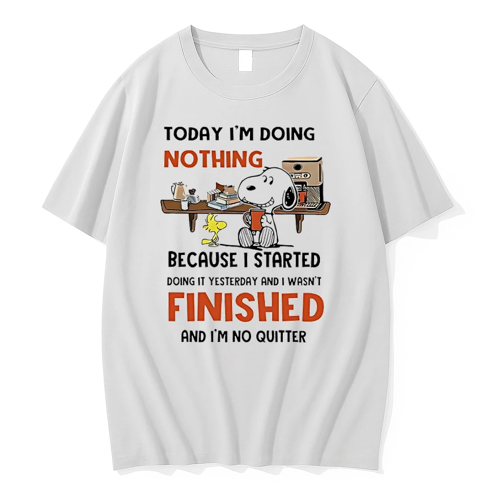Snoopy And Woodstock Today Im Doing Nothing Because I Started Shirts