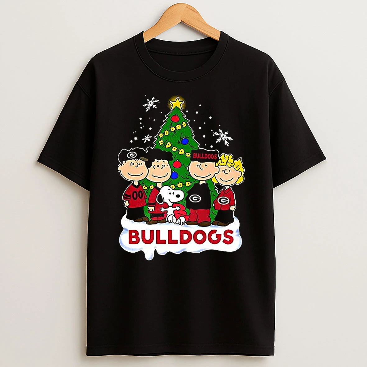 Snoopy And Friends X Georgia Bulldogs Football Christmas Shirts