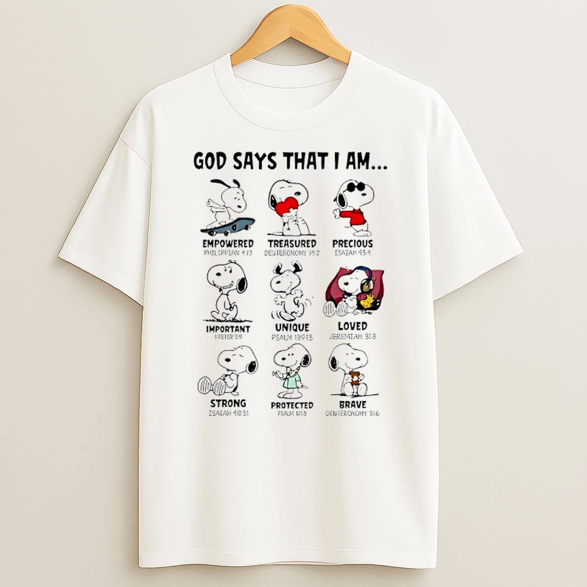 Snoopy God Says That I Am Shirts
