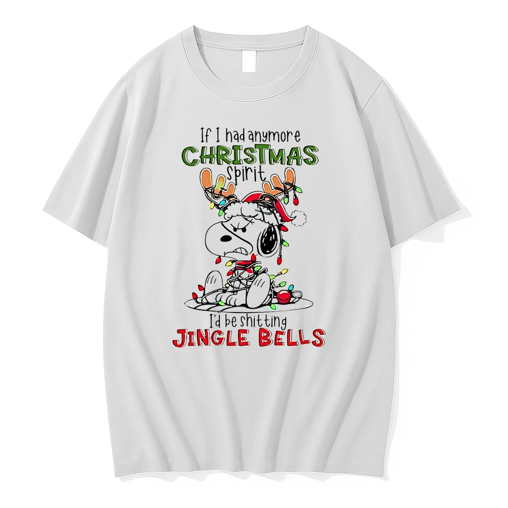 Snoopy If I Had Anymore Christmas Spirit Id Be Shit Ting Shirts