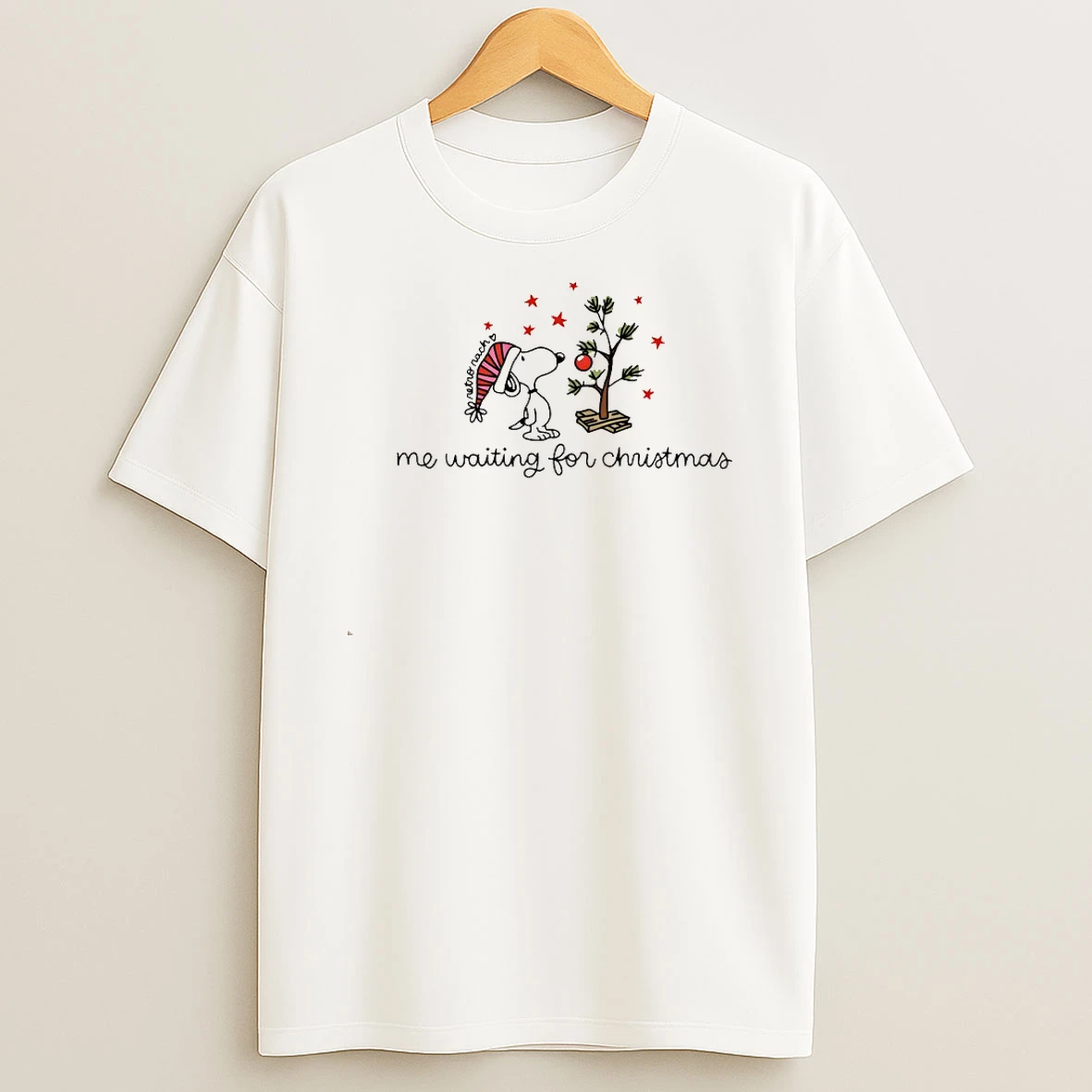 Snoopy Me Waiting For Christmas Shirts