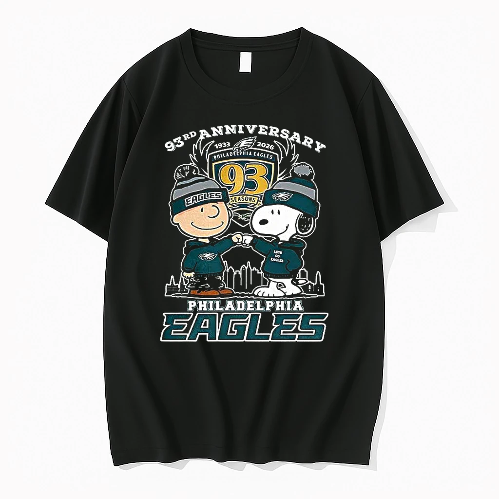 Snoopy Touch Hands Charlie Brown X Philadelphia Eagles 93rd Anniversary 1933 2026 Shirts