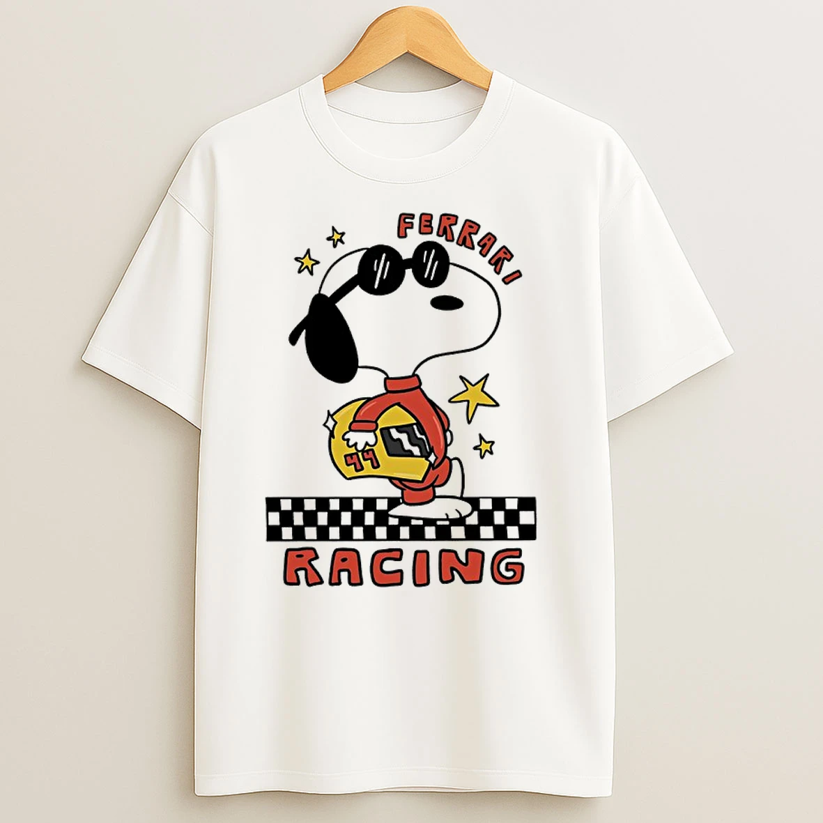 Snoopy X Ferrari Racing 2025 T Shirts