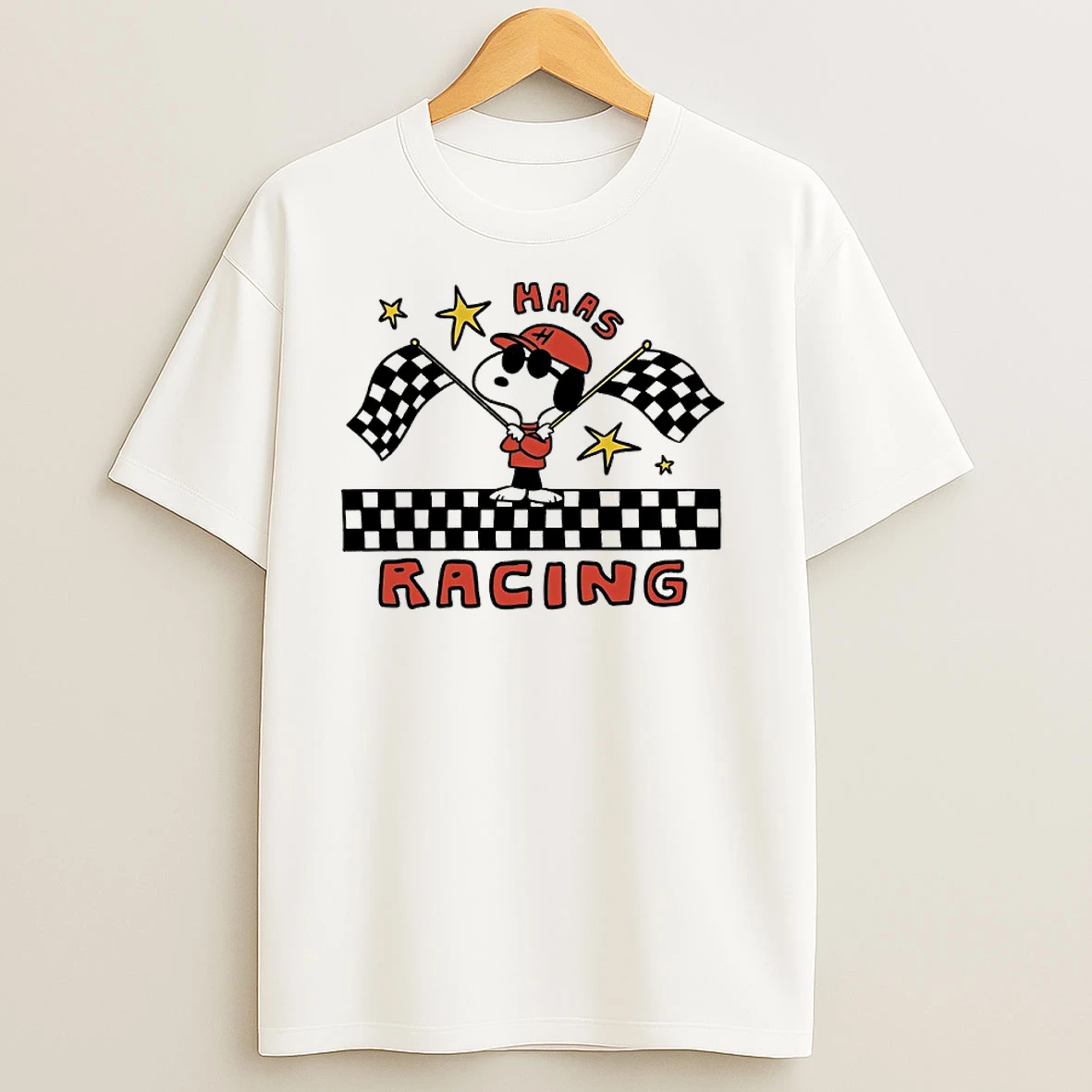 Snoopy X Haas Racing 2025 T Shirts