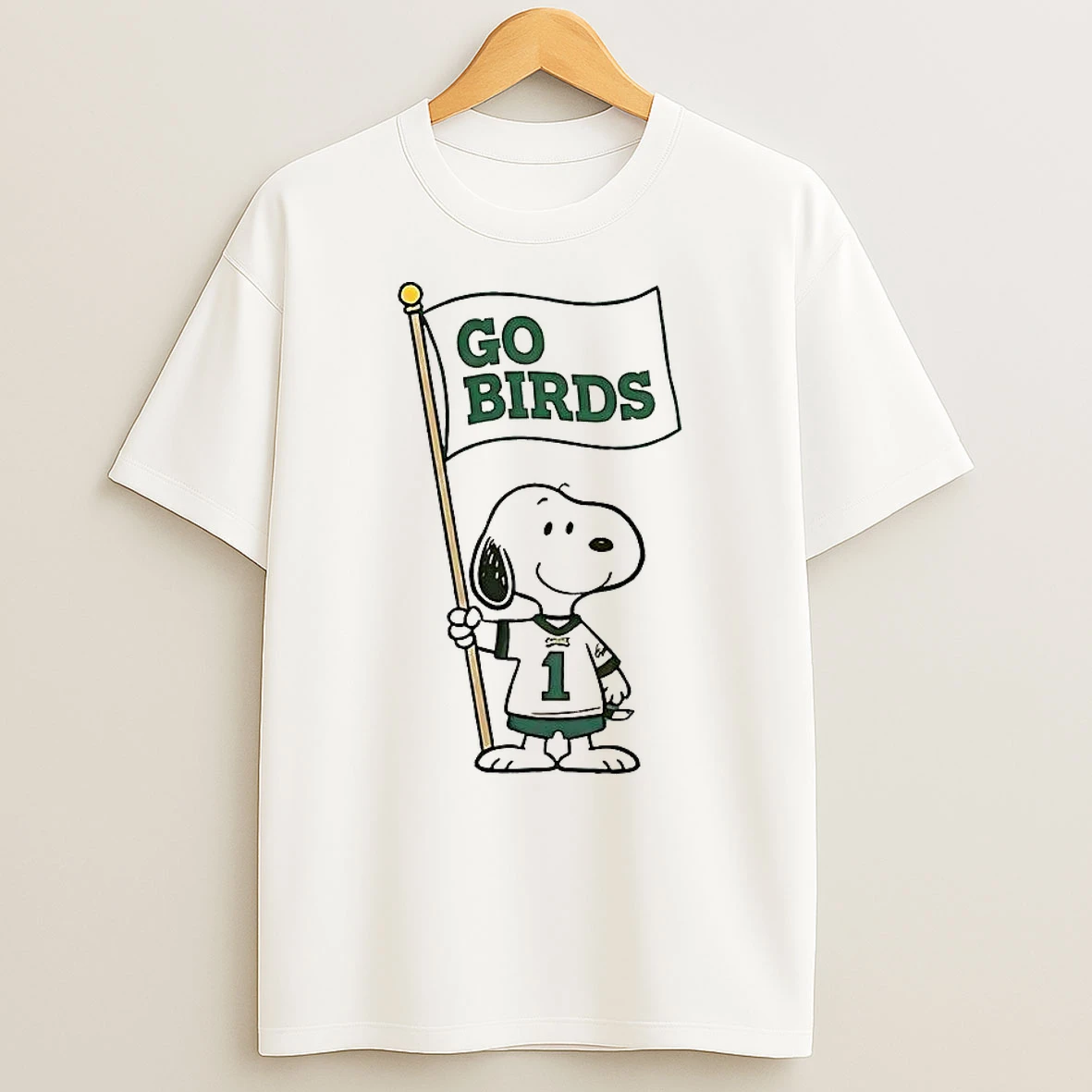 Snoopy X Philadelphia Eagles Football Go Birds Flag Retro Shirts