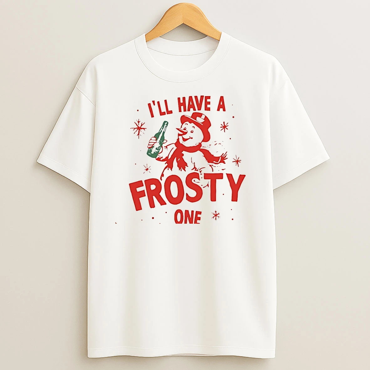 Snowman Ill Have A Frosty One Christmas Christmas T Shirts