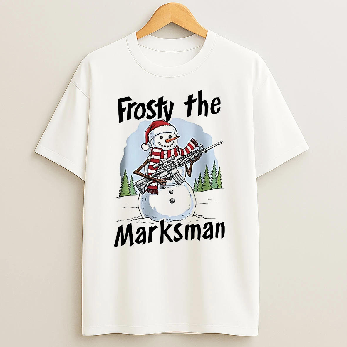 Snowman Frosty The Marksman Christmas T Shirts