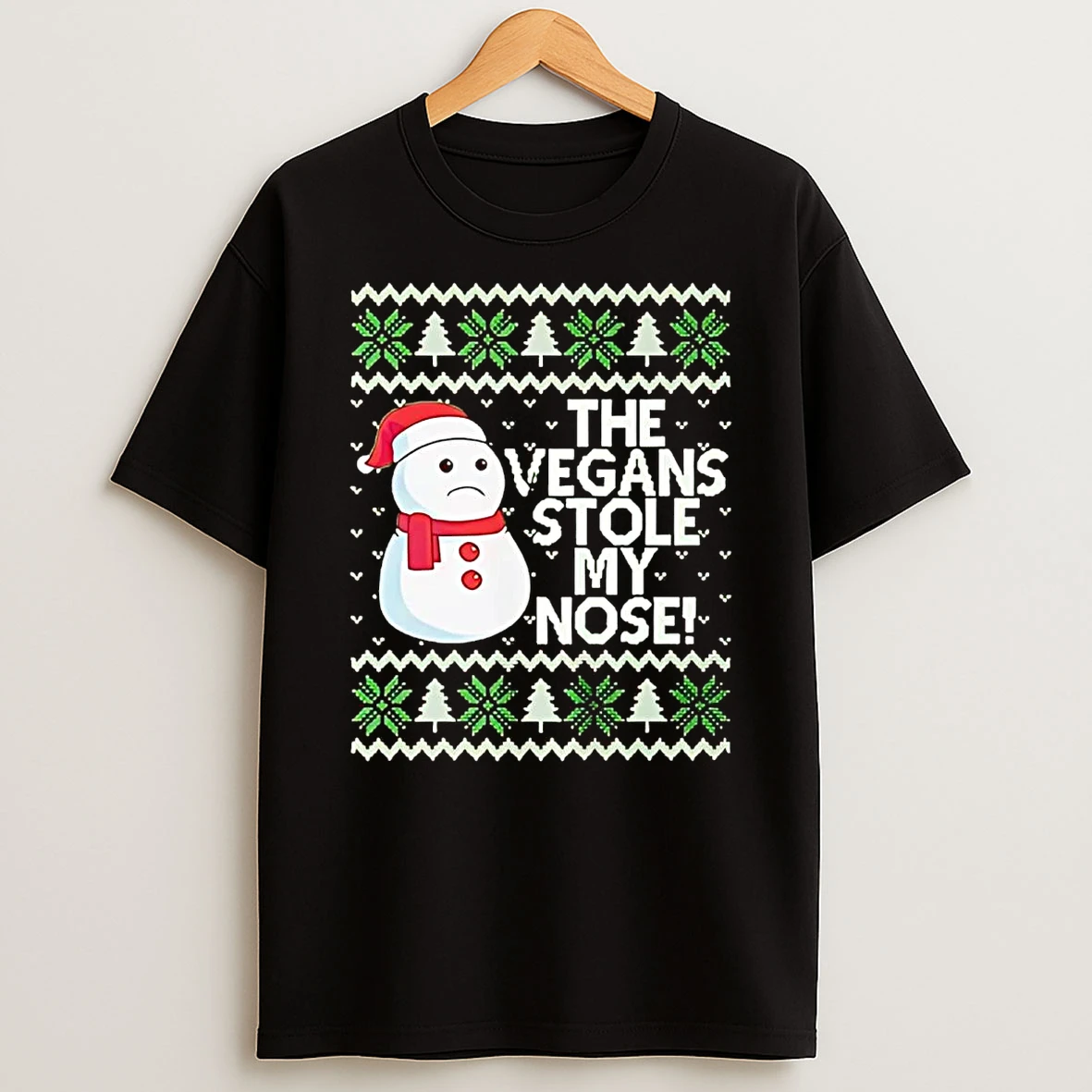 Snowman The Vegans Stole My Nose Christmas Shirts