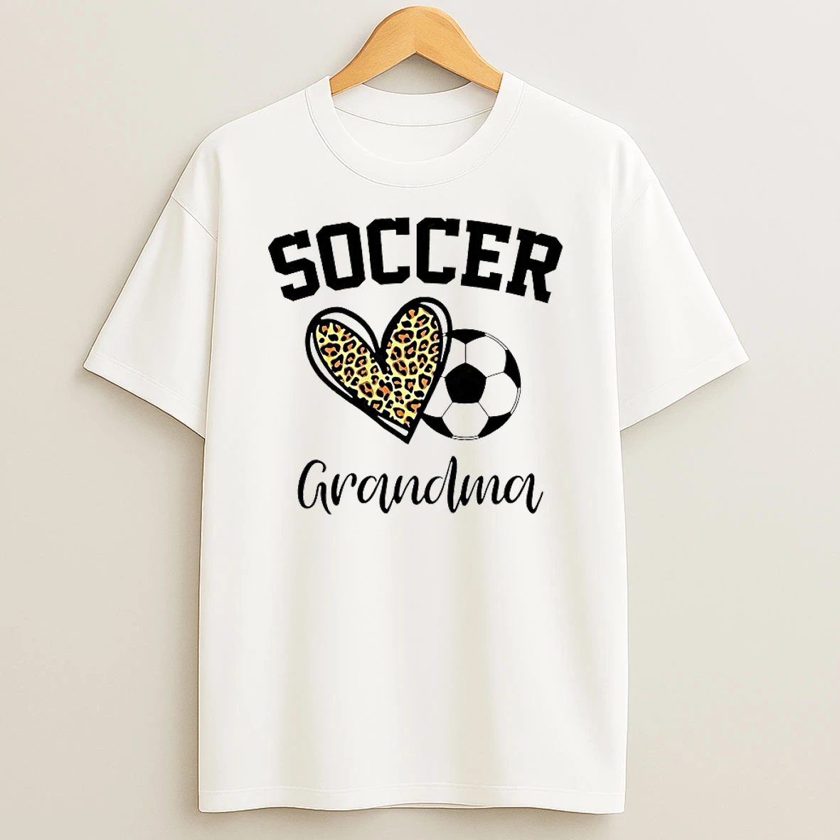 Soccer Grandma Leopard Heart Shirts