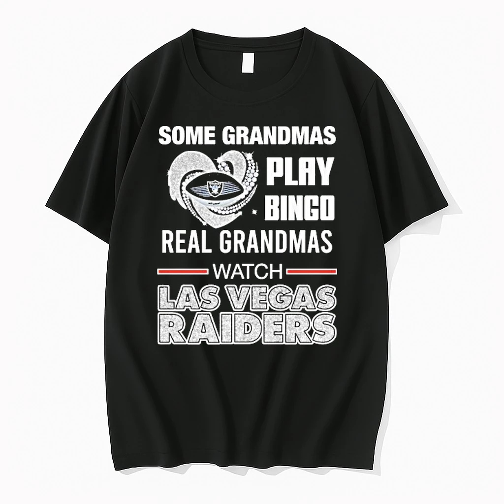 Some Grandmas Play Bingo Real Grandmas Watch Las Vegas Raiders Diamond Heart Shirts