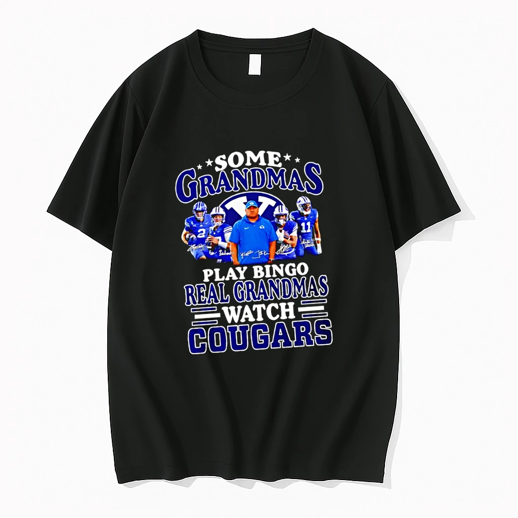 Some Grandmas Play Bingo Real Grandmas Watch Byu Cougars Team Signatures Shirts