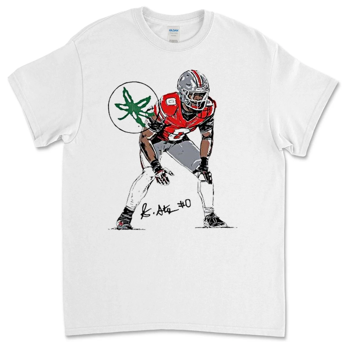Sonny Styles Ohio State Buckeyes Sketch Number 0 Premium Shirt Sweater