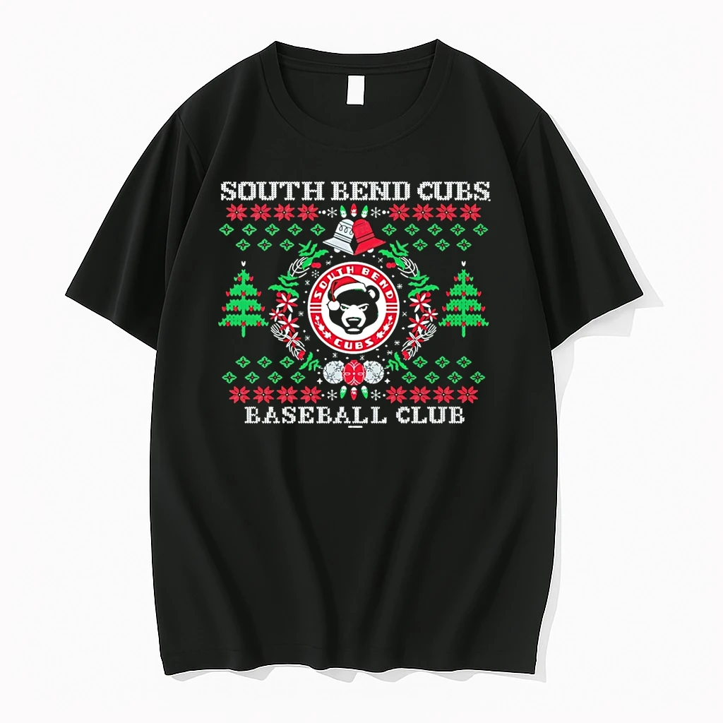South Bend Cubs Baseball Club Wreath Christmas Sweat Shirts
