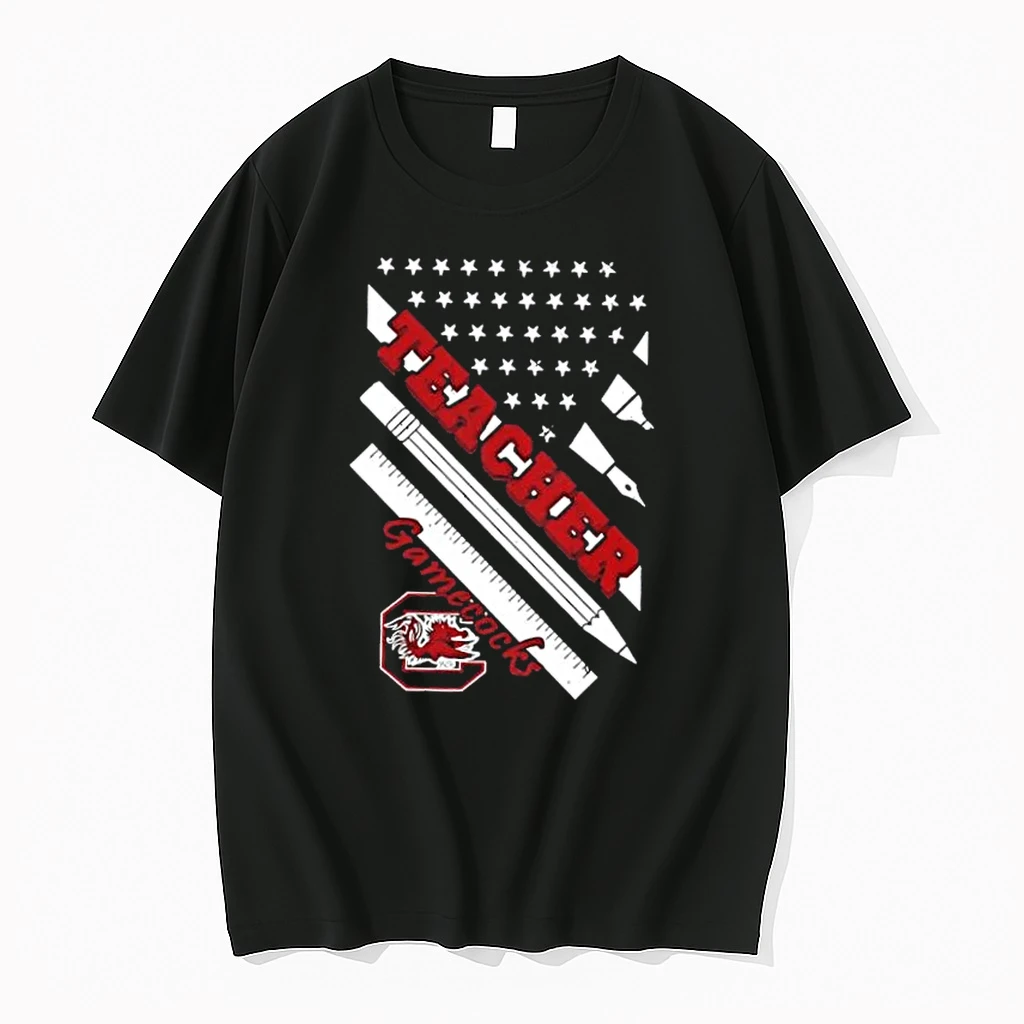 South Carolina Gamecocks X Teacher American Flag Shirts