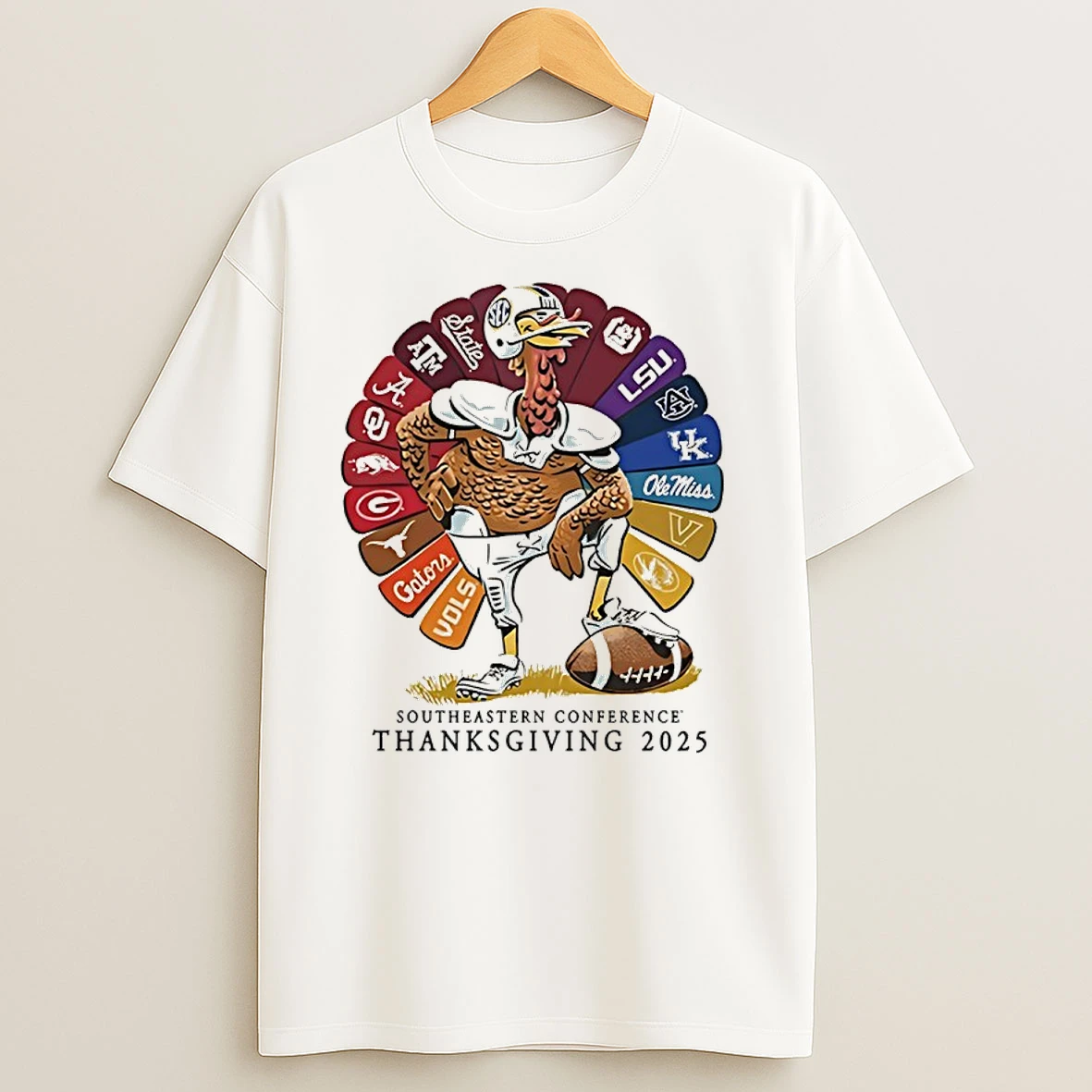 Southeastern Conference 2025 Sec Thanksgiving Turkey All Teams T Shirts