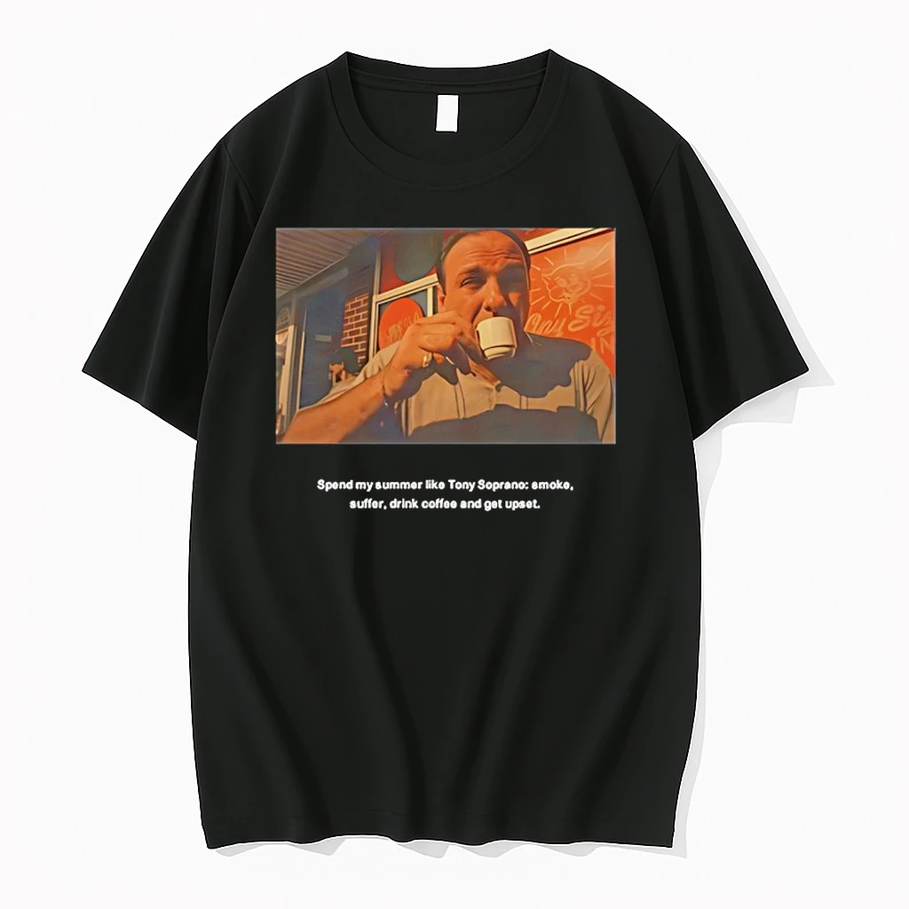Spend My Summer Like Tony Soprano Smoke Suffer Drink Coffee Shirts