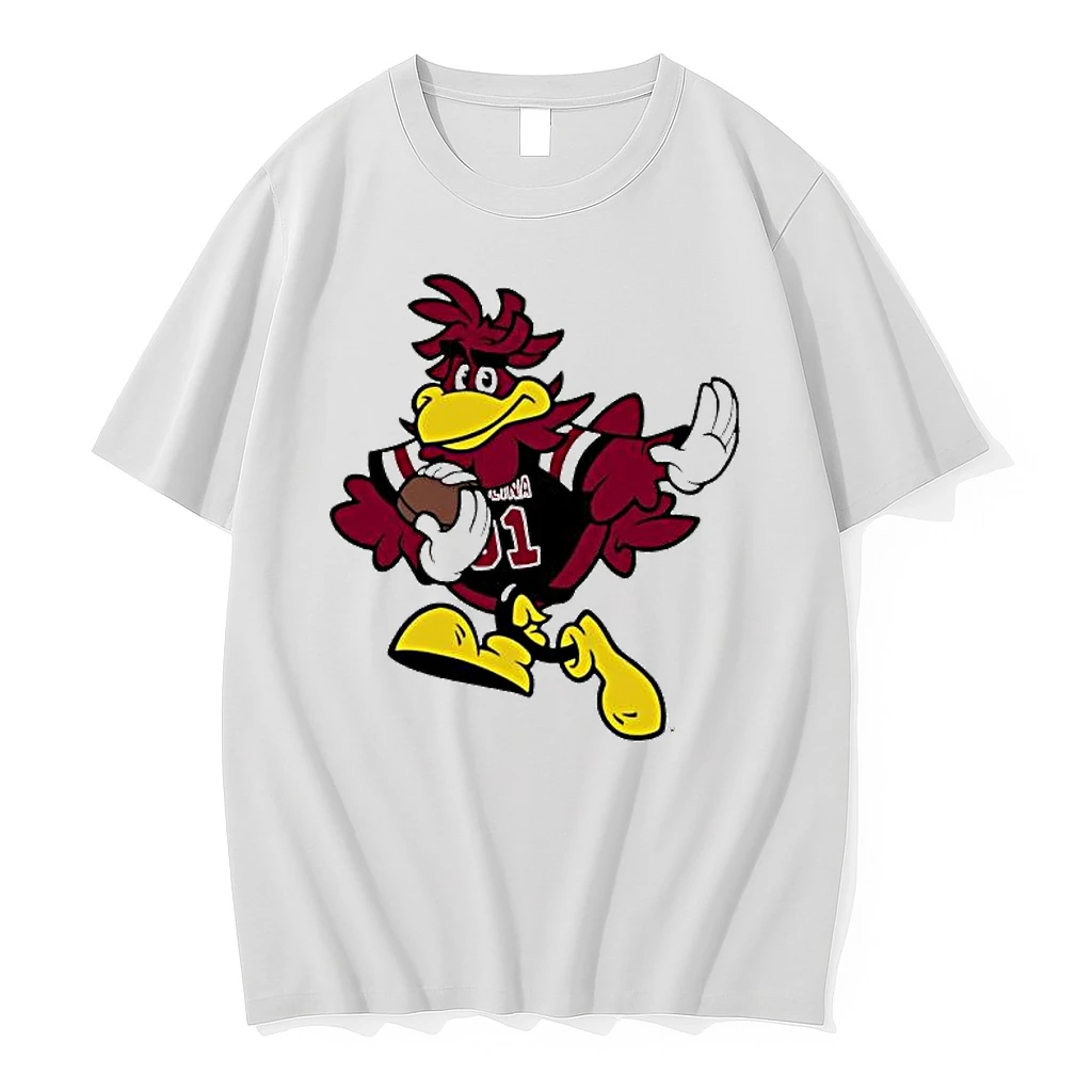Sporty Cocky University Of South Carolina Mascot Graphic Shirts