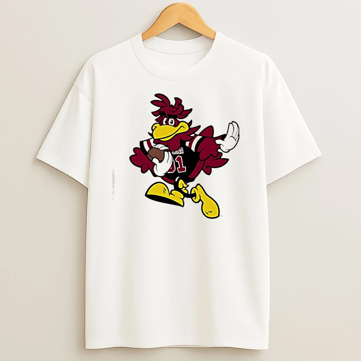 Sporty Cocky University Of South Carolina Mascot Graphic T Shirts