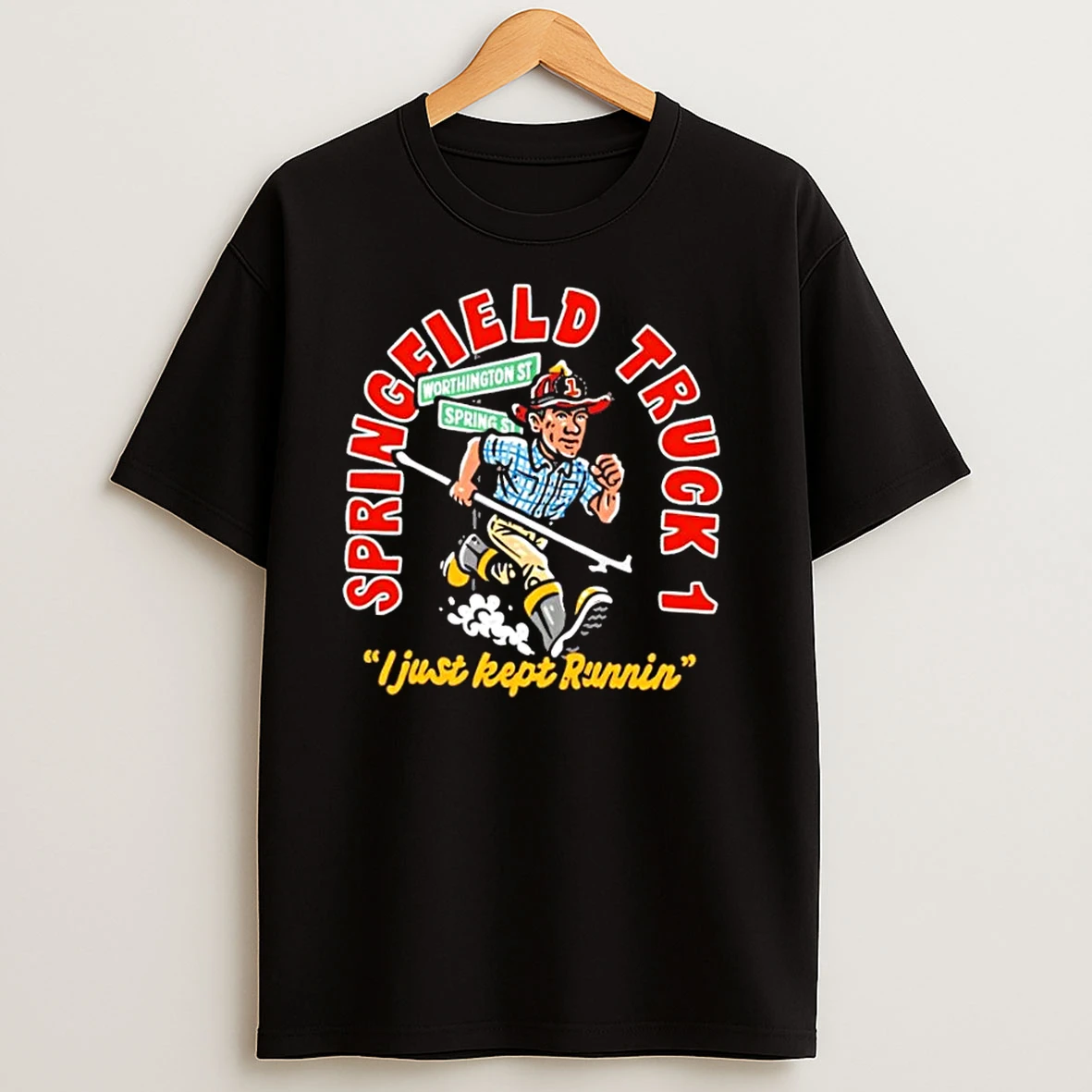 Springfield Fire Truck 1 I Just Kept Runnin T Shirts