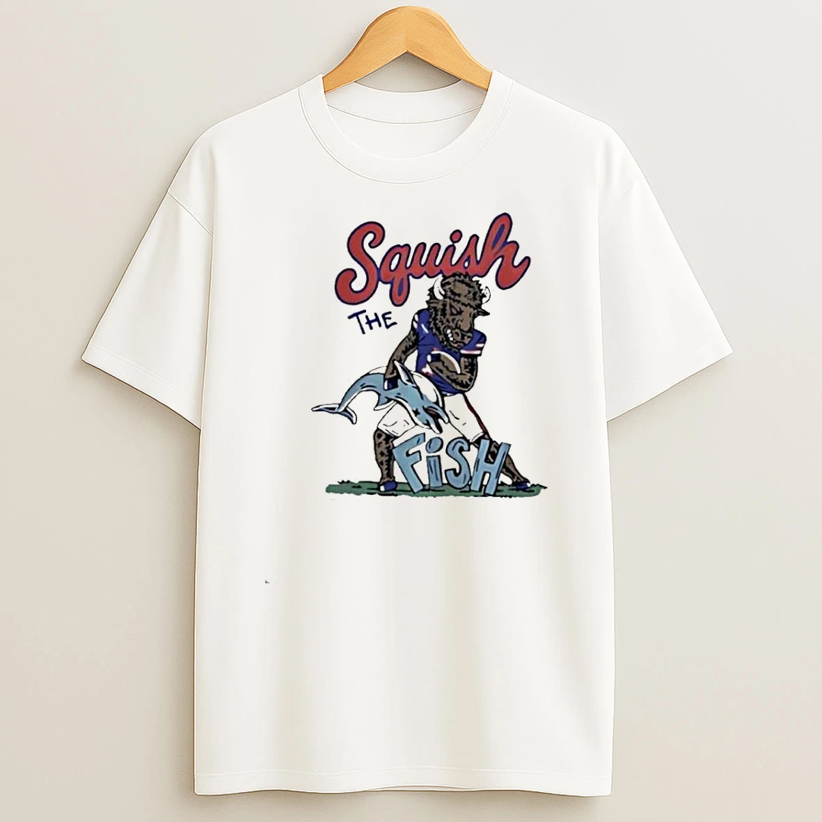 Squish The Fish Buffalo Bills Vs Miami Mascot Shirts