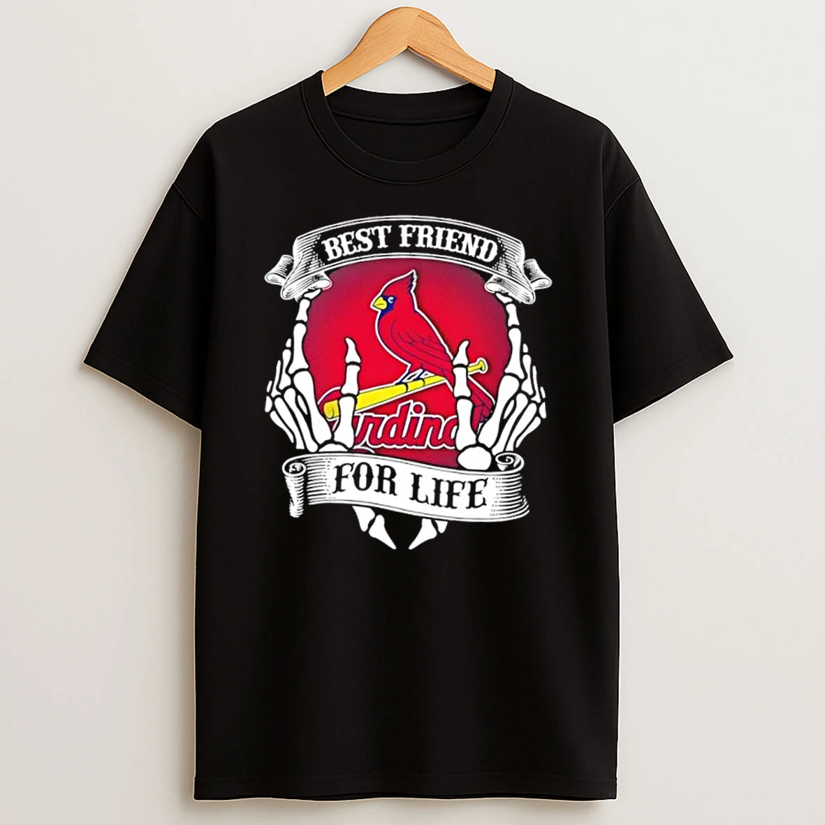 St Louis Cardinals Baseball Best Friend For Life Hands Bones Shirts