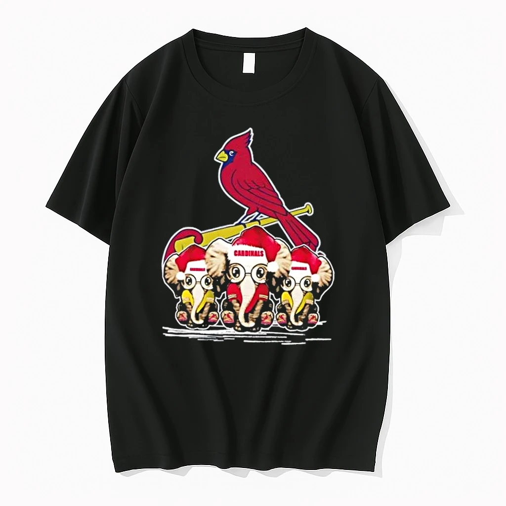 St Louis Cardinals X Elephants Santa Hat Merry Christmas Shirts