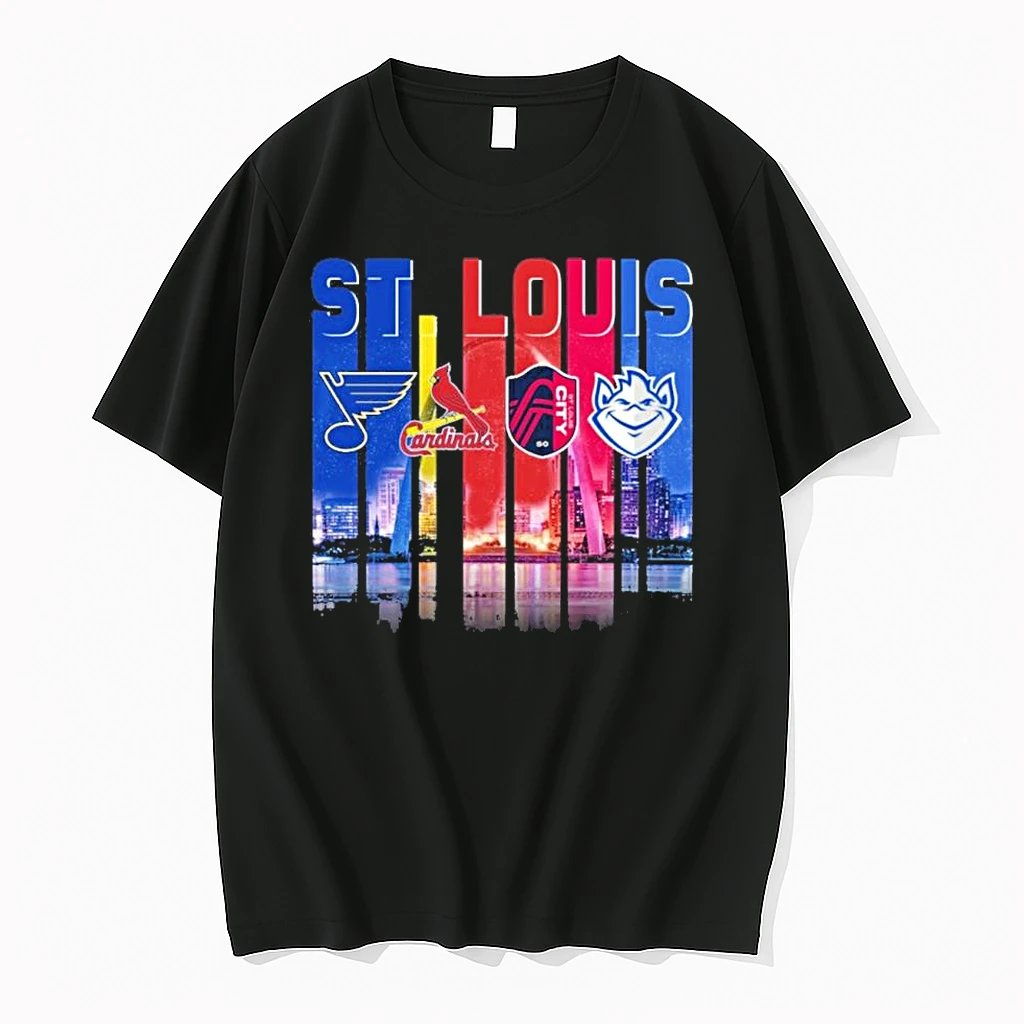 St Louis Sports Teams Logo 2025 Retro Skyline Shirts