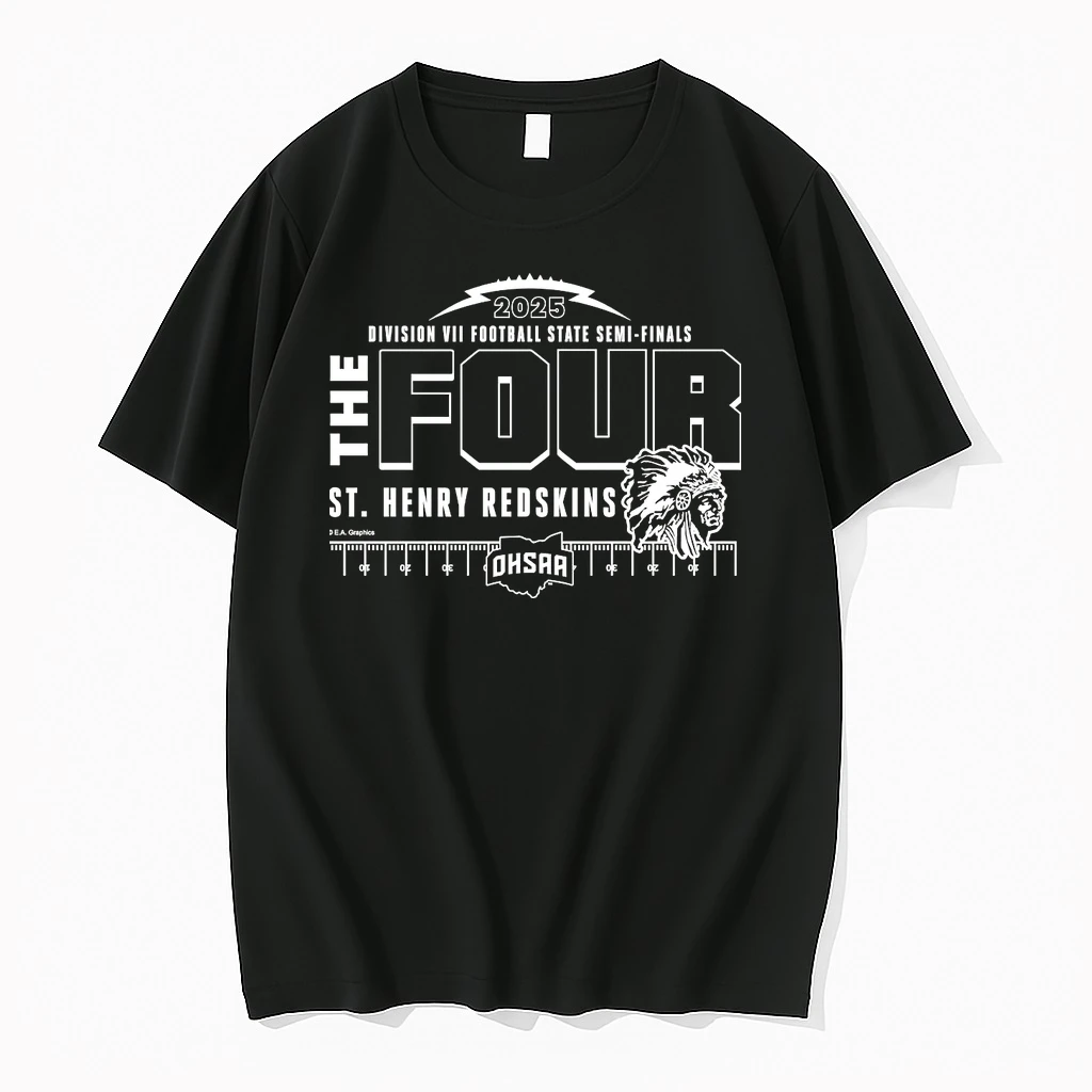 St Henry Redskins The Four 2025 Division 7 Football State Semifinals Shirts