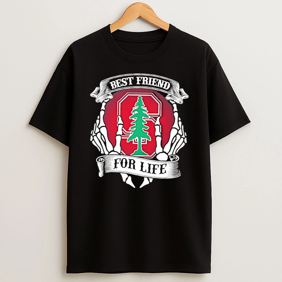 Stanford Cardinal Best Friend For Life Hands Bones Shirts