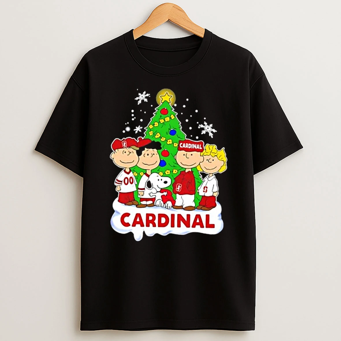 Stanford Cardinal X Peanuts Snoopy And Friends Christmas Tree Shirts