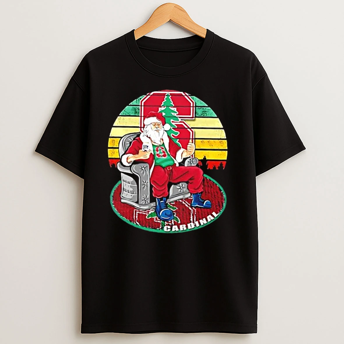 Stanford Cardinal X Santa Claus Christmas Vintage T Shirts