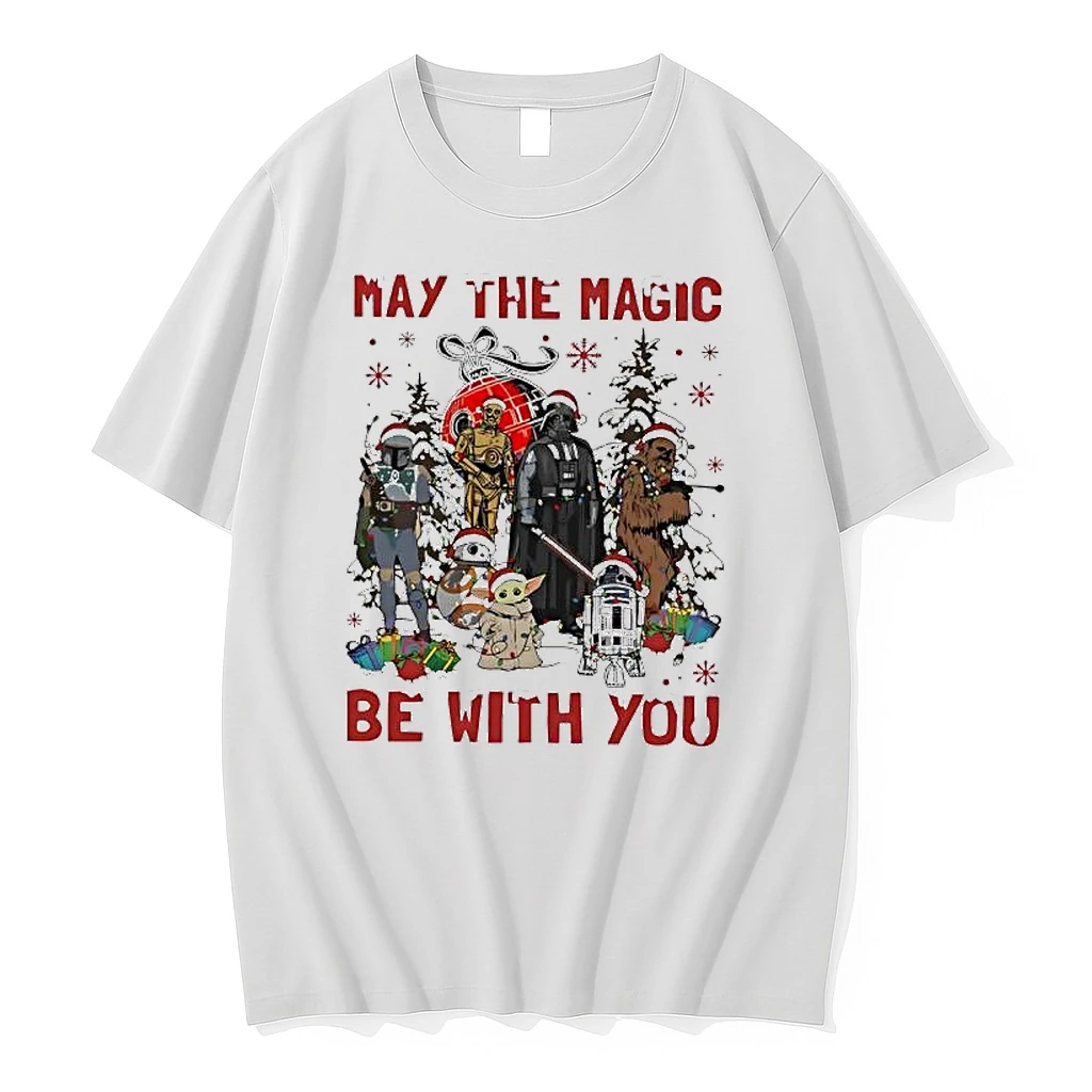 Star Wars Merry Christmas May The Magic Be With You Xmas Trip Graphic Shirts