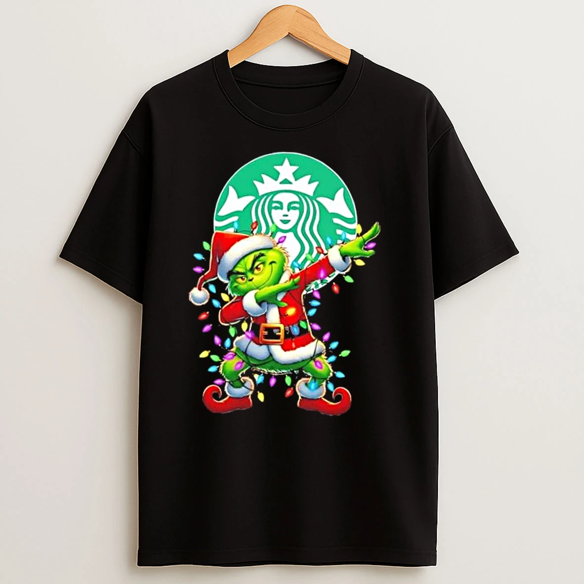 Starbucks Grinch Dabbing Merry Christmas T Shirts