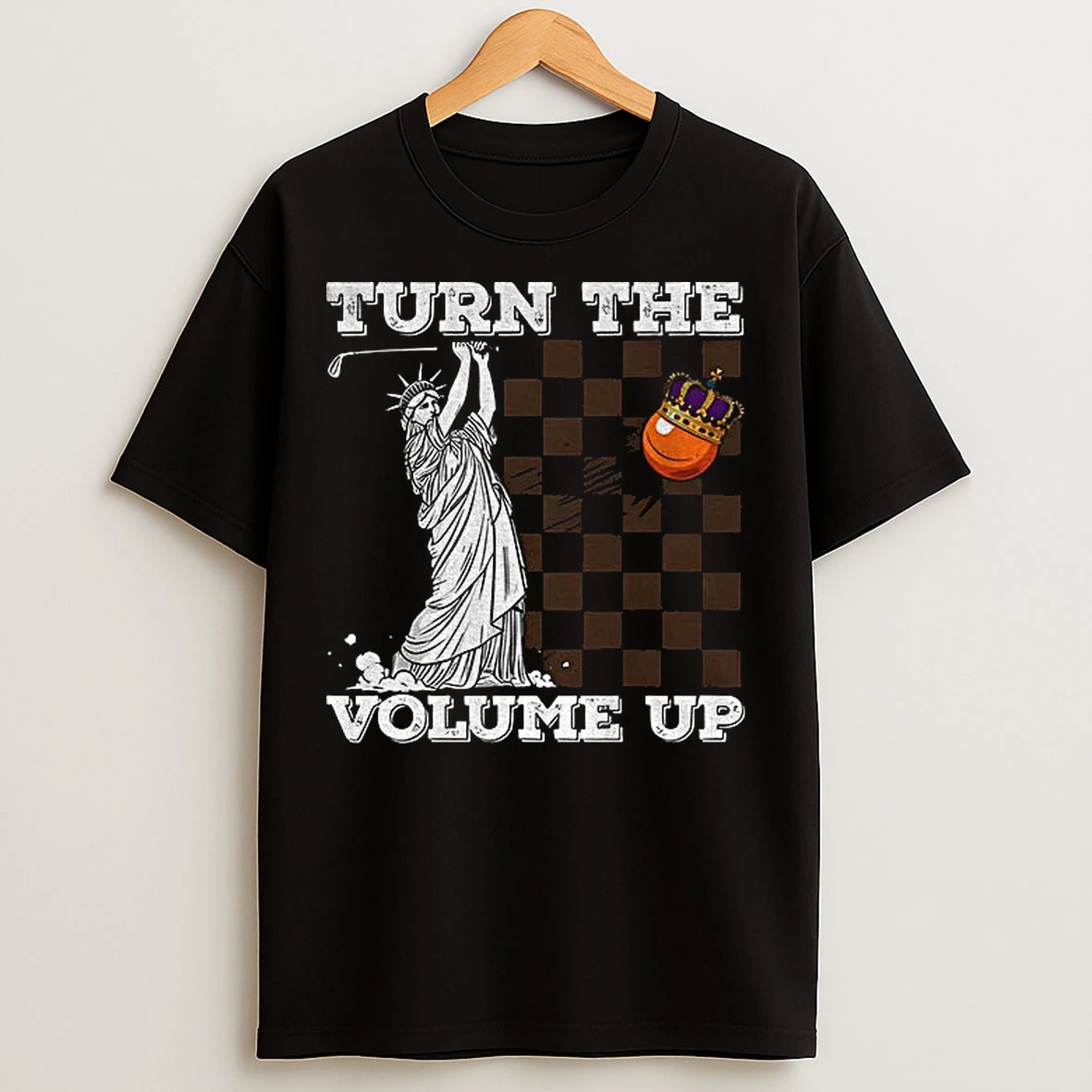 Statue Of Liberty Hockey Orange King Turn The Volume Up Zohran Mamdani Nyc T Shirts