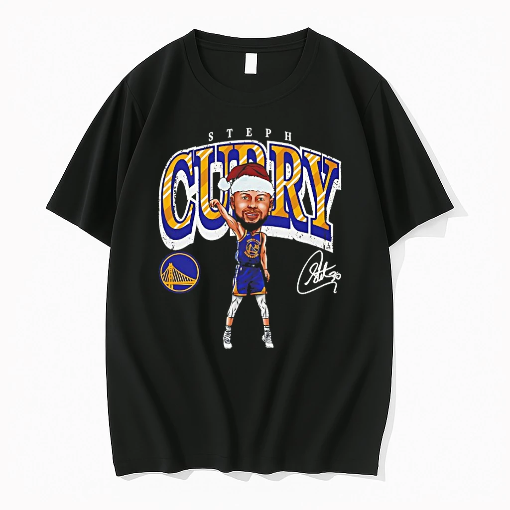 Steph Curry Golden State Warriors Cartoon Santa Hat Shirts