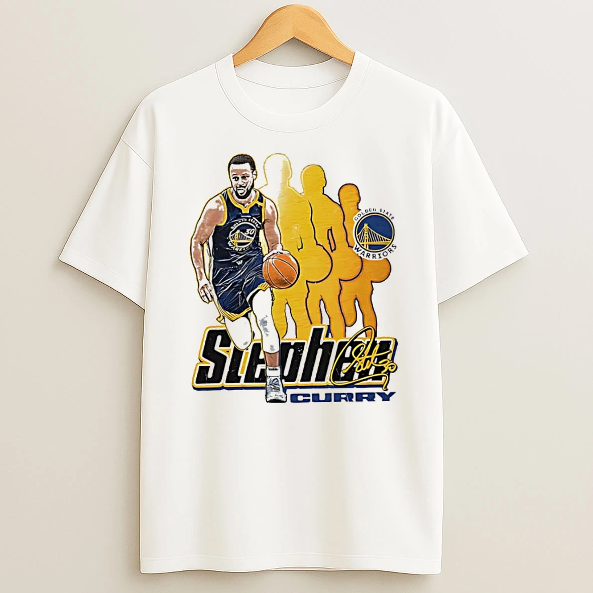 Steph Curry Golden State Warriors Signature 30 Retro Vibe Graphic Shirts