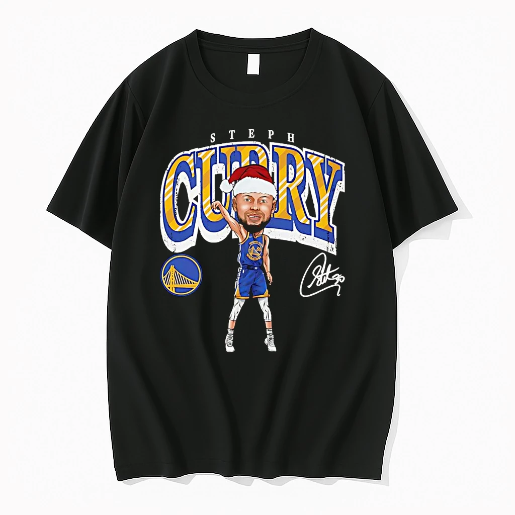 Steph Curry Santa Cartoon Golden State Warriors Shirts