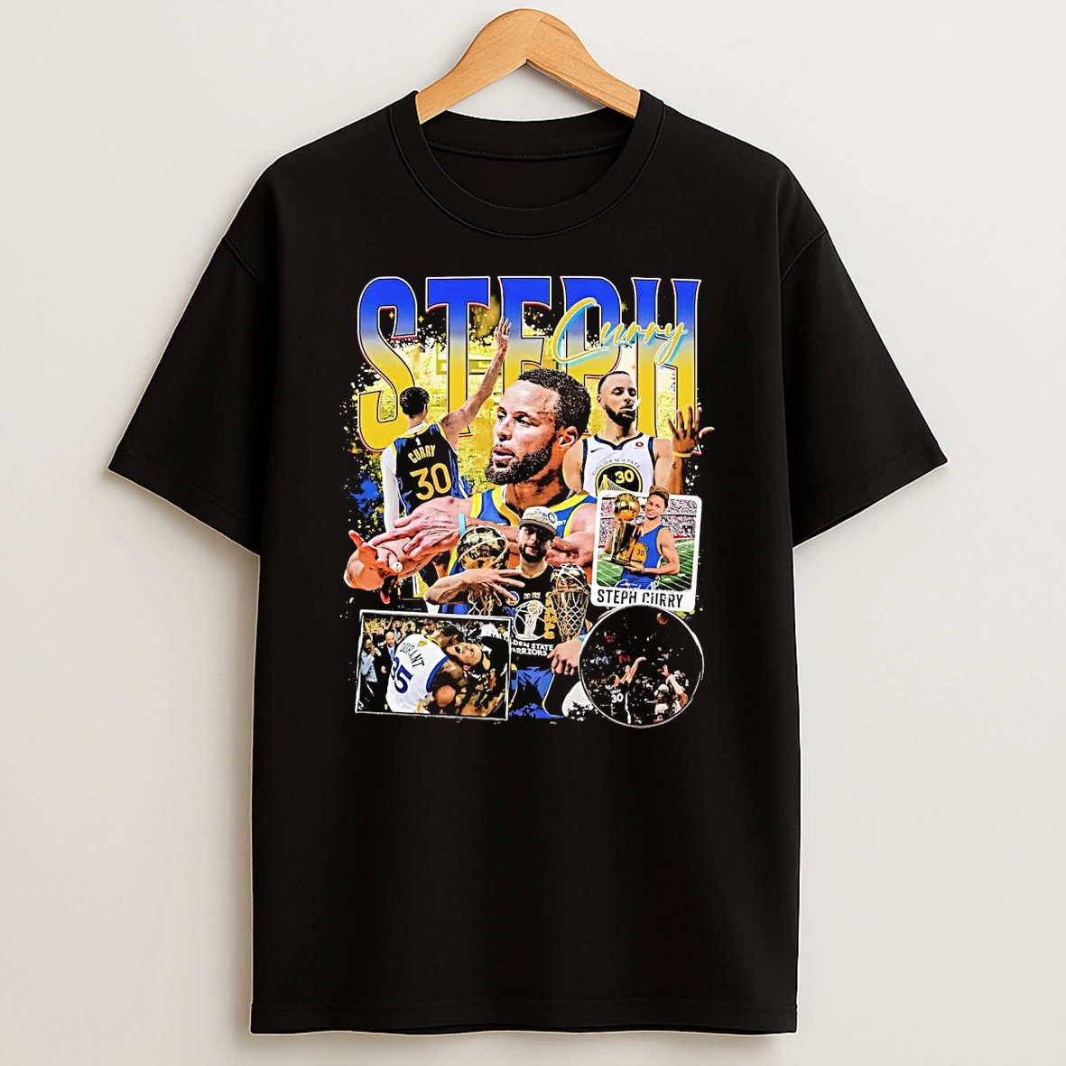 Steph Curry Trophy Collage Golden State Warriors Shirts
