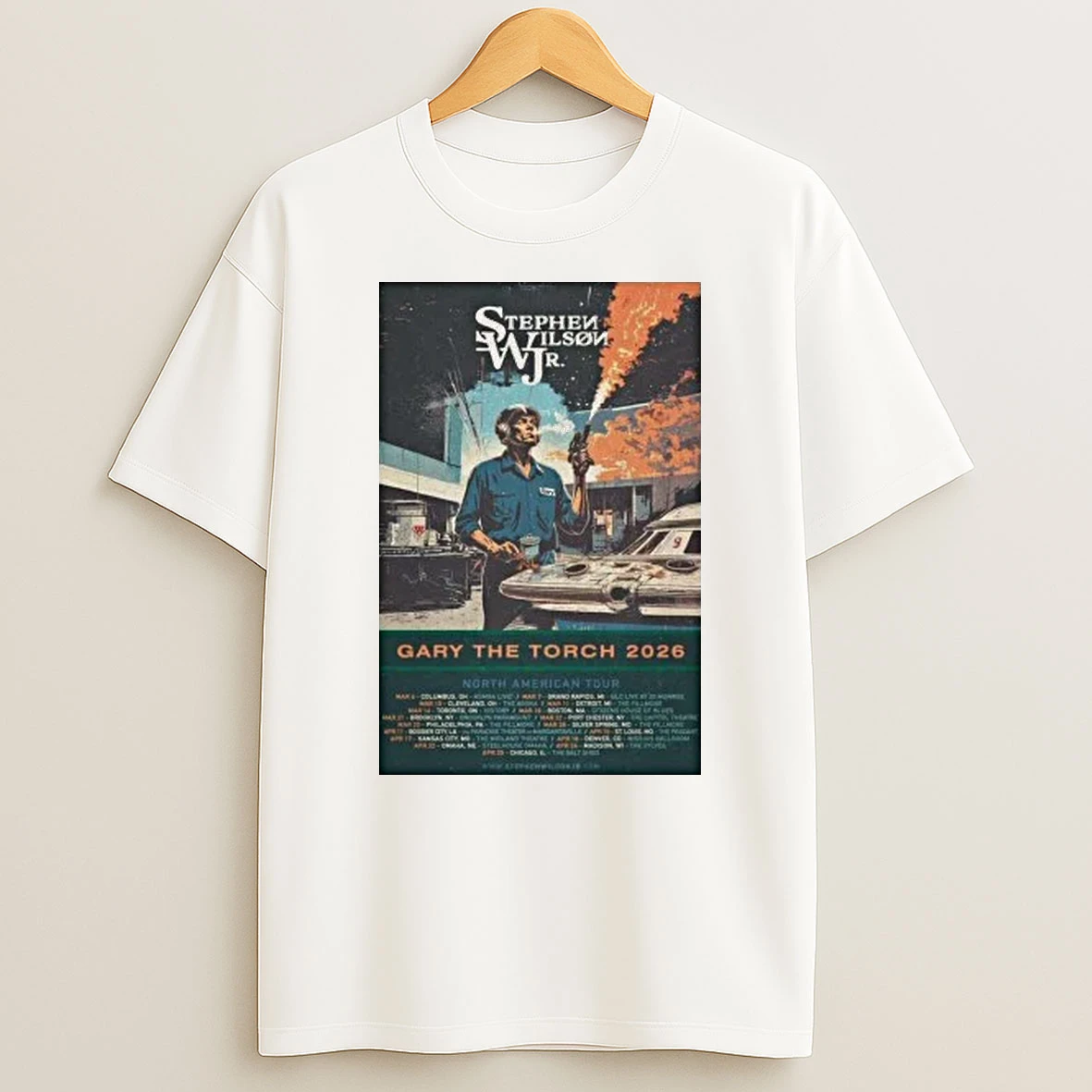 Stephen Wilson Jr Gary The Torch Tour 2026 Shirts
